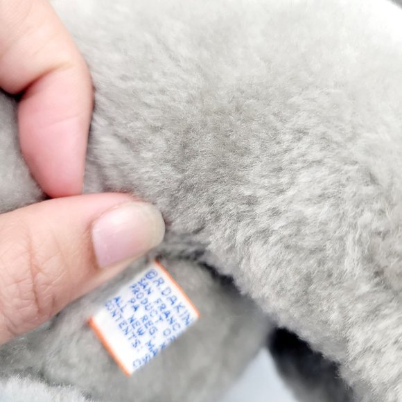 Vintage Dakin Gray Mama Elephant Stuffed Animal Realistic Nature Babies 70s 12" - Picture 8 of 9